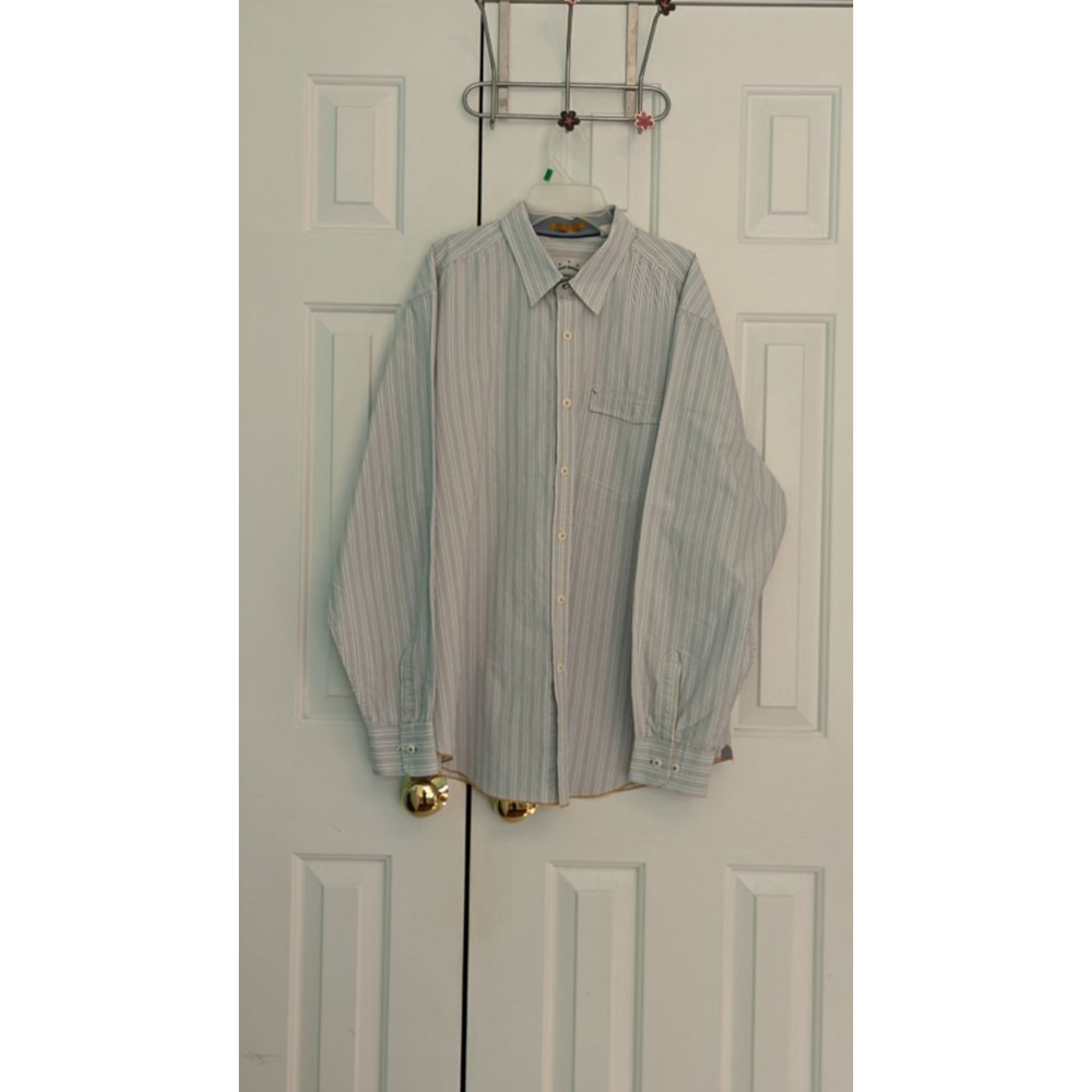 Men's Tommy Bahama Shirt, XL, White & Blue